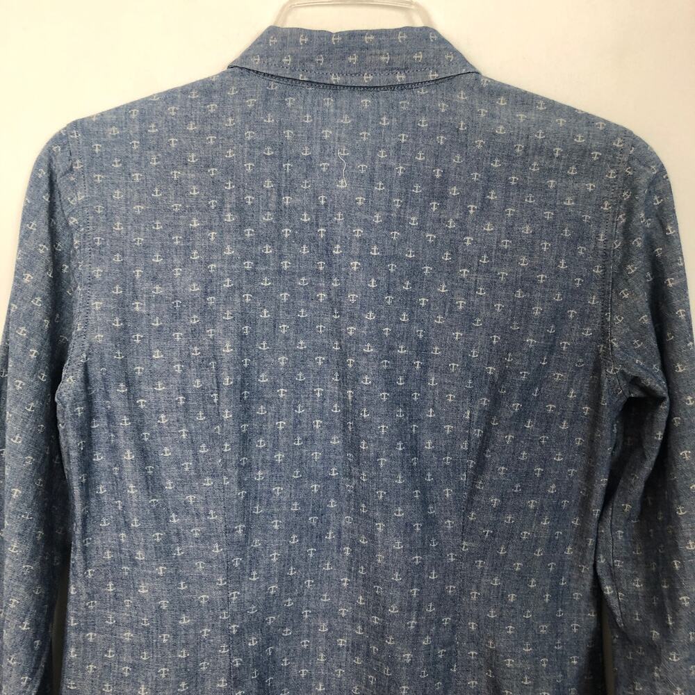 Outback Red Anchor Print 100% Cotton Button Down Shirt Size XS - Picture 7 of 11